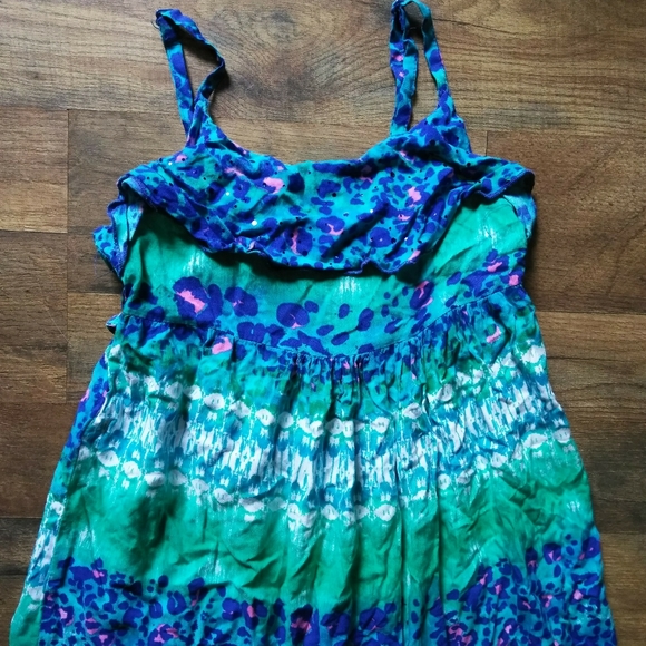 justice blue sequin dress Justice black sequin teal aqua blue polka dot dress sz 5-6
